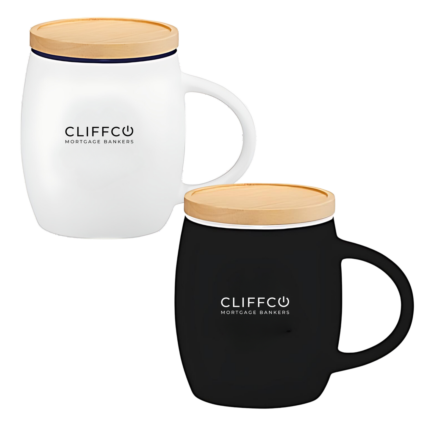 Cliffco 14oz. Coffee Mug with Wood Lid Coaster
