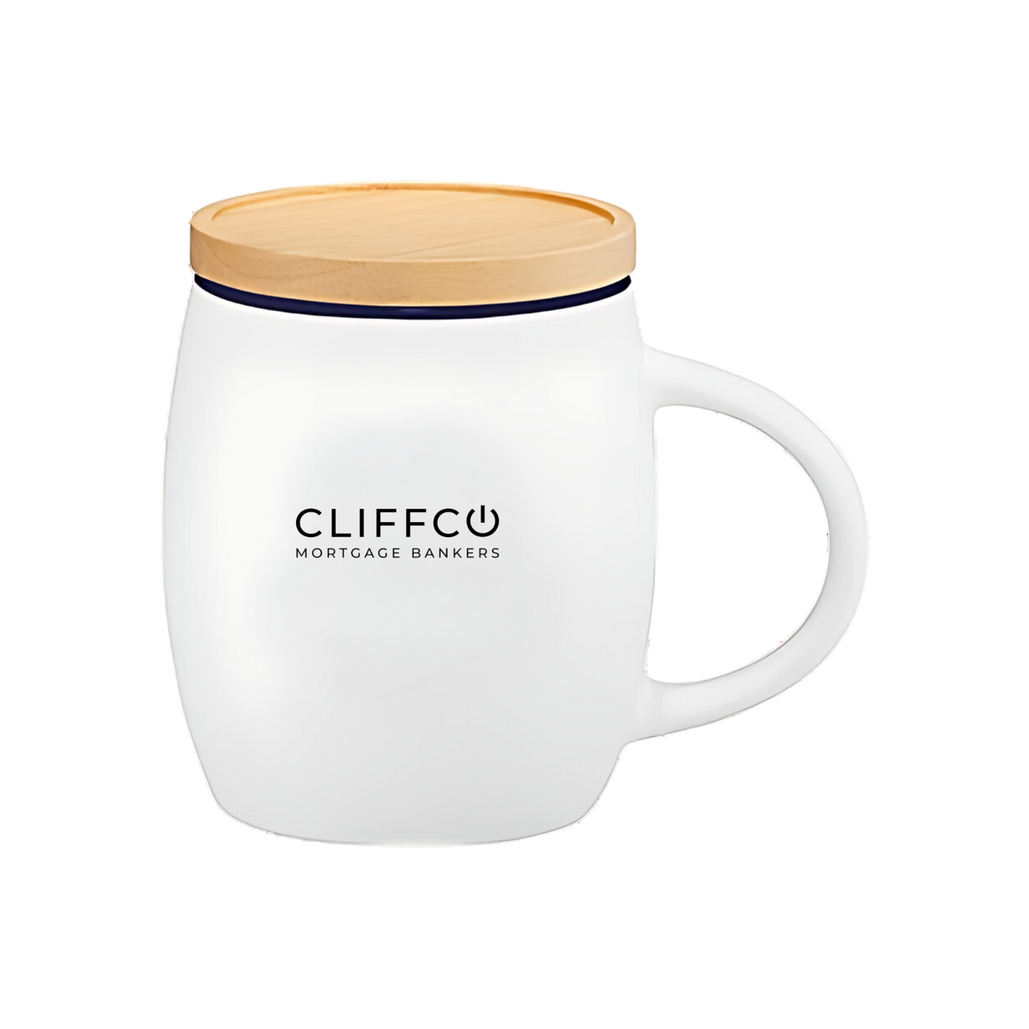 Cliffco 14oz. Coffee Mug with Wood Lid Coaster