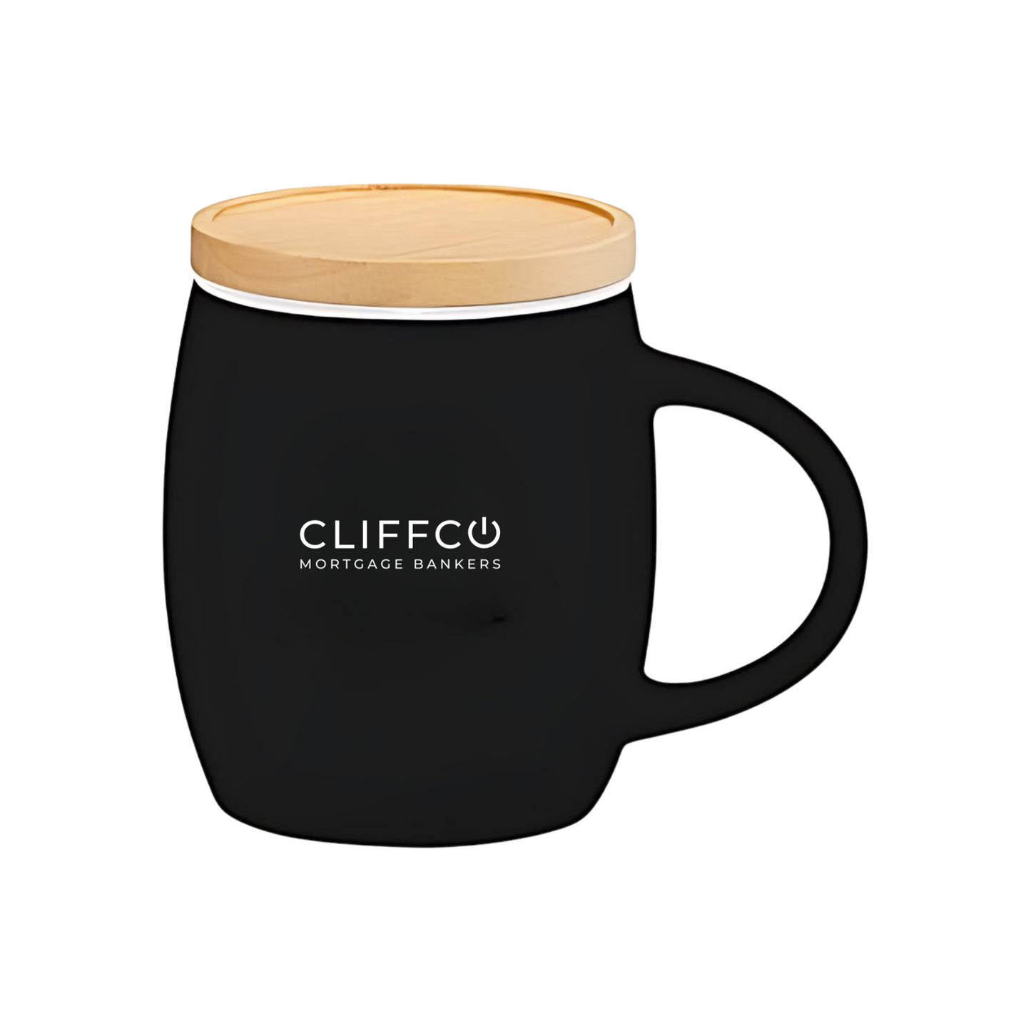 Cliffco 14oz. Coffee Mug with Wood Lid Coaster