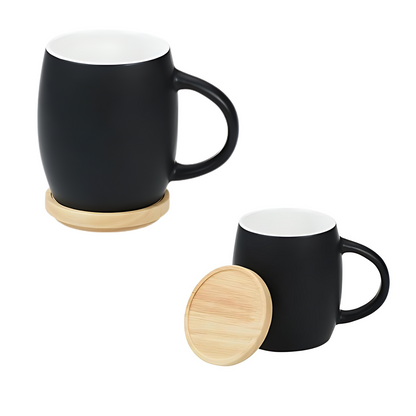 Cliffco 14oz. Coffee Mug with Wood Lid Coaster