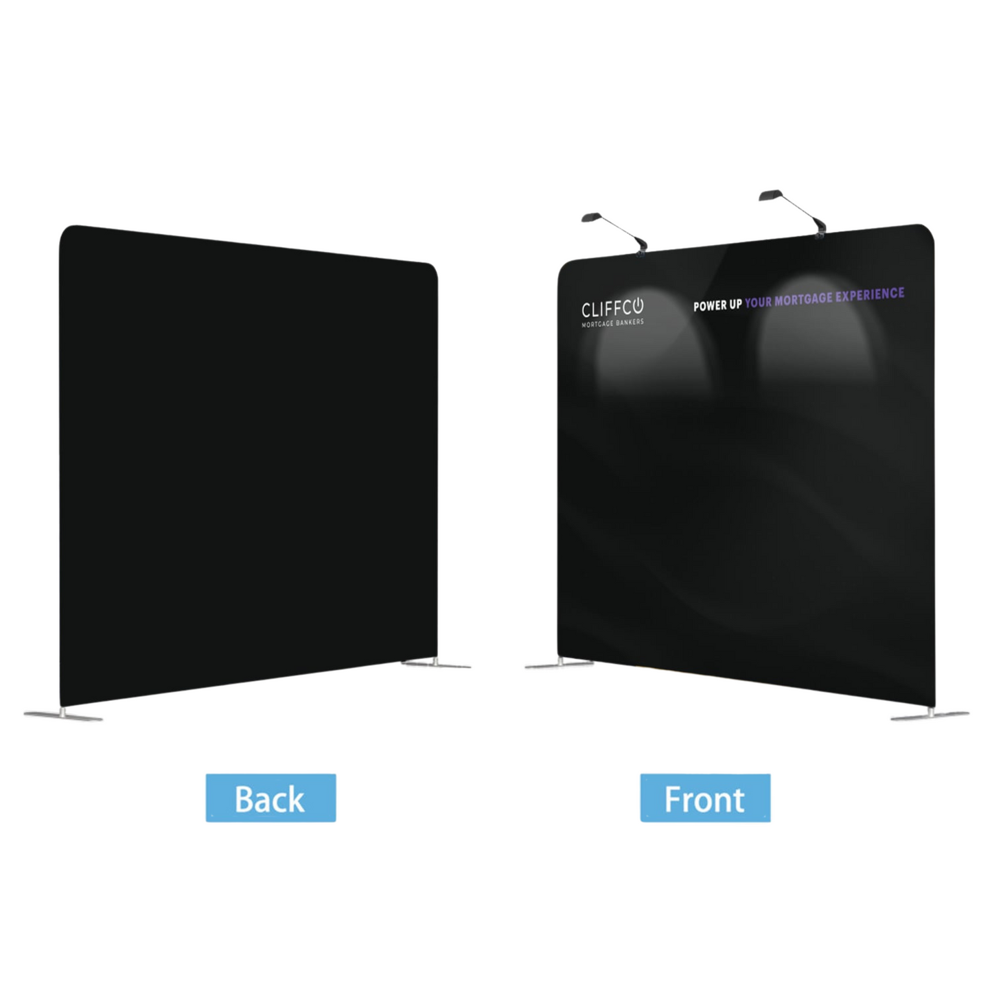 Cliffco 10ft Backdrop Tension Fabric Display Including 2 Lights